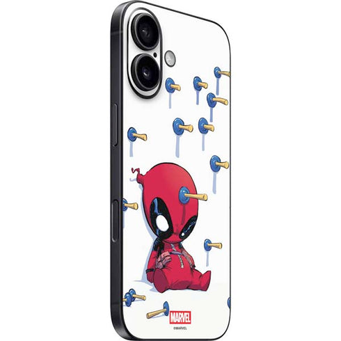 Marvel Deadpool Babypool Playing iPhone 16 Plus Skin